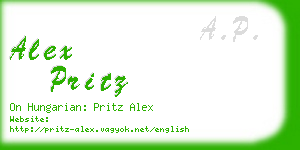 alex pritz business card